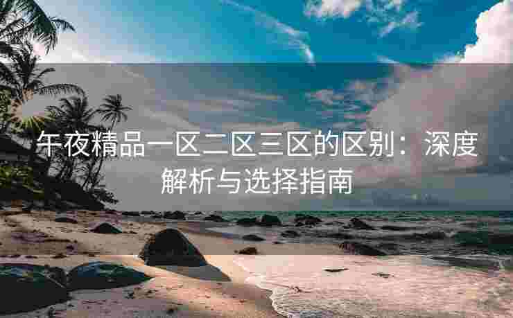 午夜精品一区二区三区的区别：深度解析与选择指南