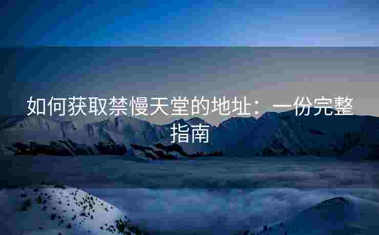 如何获取禁慢天堂的地址：一份完整指南