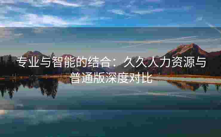 专业与智能的结合：久久人力资源与普通版深度对比