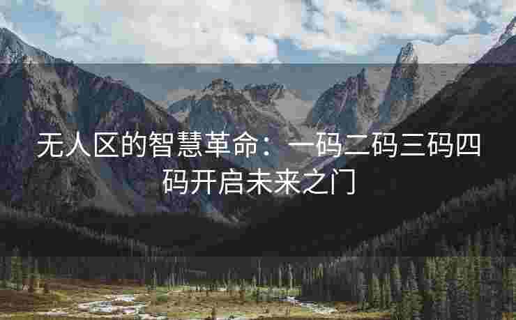 无人区的智慧革命：一码二码三码四码开启未来之门