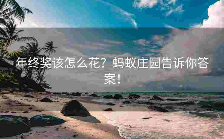 年终奖该怎么花？蚂蚁庄园告诉你答案！